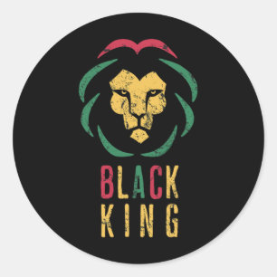 Juneteenth 1865 Black History Proud Black King Classic Round Sticker