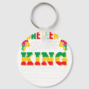 Juneteenth 1865 Black King Nutritional Facts Junet Key Ring