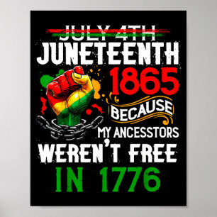Juneteenth 1865 black lives freedom african poster