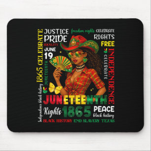 Juneteenth 1865 Black Pride Black Women Cowgirl Me Mouse Pad