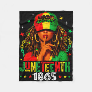 Juneteenth 1865 black woman freedom day pride girl fleece blanket