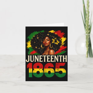 Juneteenth 1865 black women african american pride card