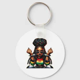 Juneteenth 1865 Breaking Every Chain African Locs Key Ring