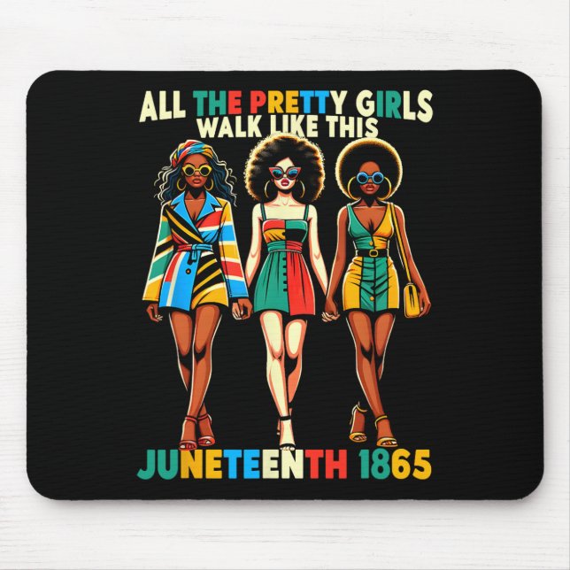 Juneteenth 1865 Celebrate Freedom Celebrating Blac Mouse Pad (Front)