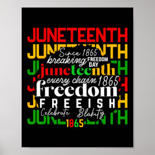 Juneteenth 1865 Celebrate Freedom Celebrating Blac Poster
