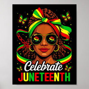 Juneteenth 1865 Celebrate Juneteenth Women African Poster