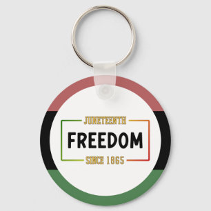 Juneteenth 1865 Celebrating Black Freedom Key Ring