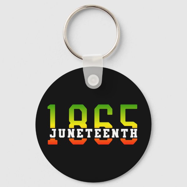 Juneteenth 1865 Celebrating Black Freedom Key Ring (Front)