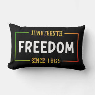 Juneteenth 1865 Celebrating Black Freedom Lumbar Cushion