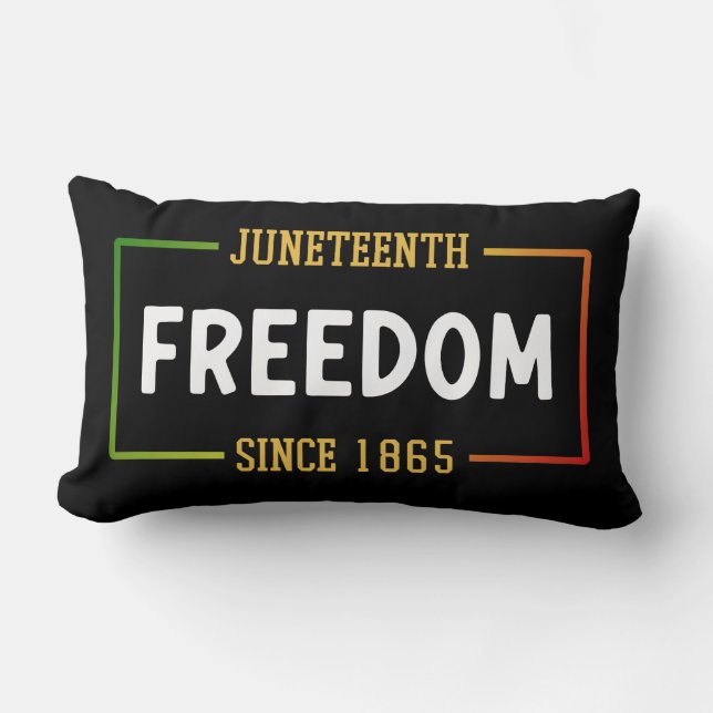 Juneteenth 1865 Celebrating Black Freedom Lumbar Cushion (Front)