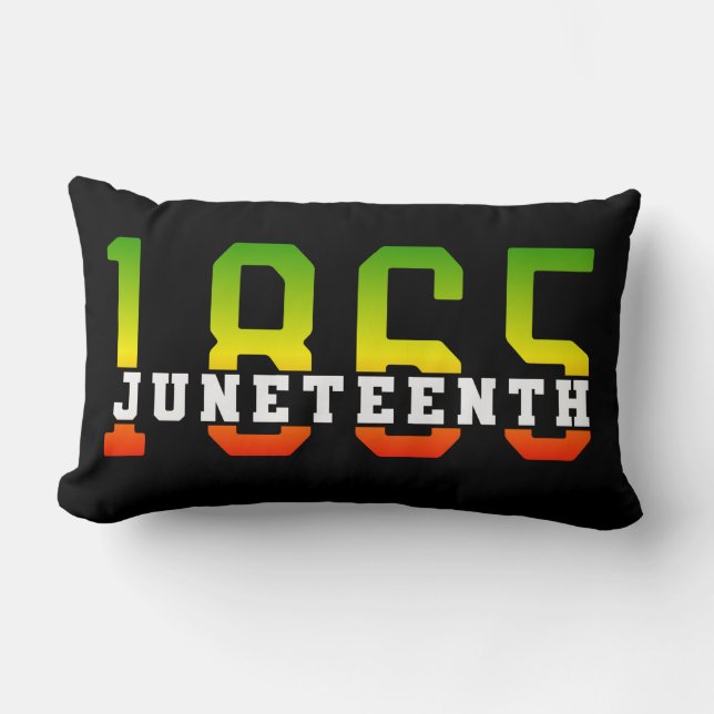 Juneteenth 1865 Celebrating Black Freedom Lumbar Cushion (Front)