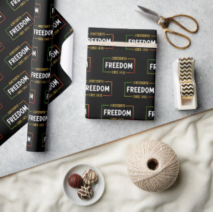 Juneteenth 1865 Celebrating Black Freedom Wrapping Paper