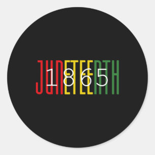 Juneteenth 1865 Celebrating Black History African Classic Round Sticker