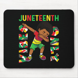 Juneteenth 1865 Dabbing Vibes Only Black African B Mouse Pad
