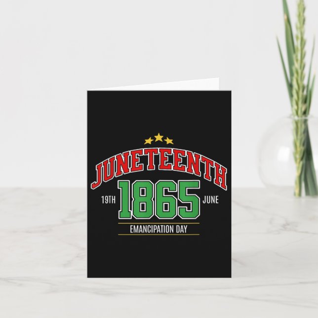Juneteenth 1865 Emancipation Day  Card (Front)