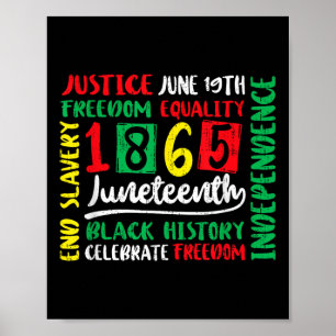 Juneteenth 1865 Freedom African June 19th Men Wome Poster