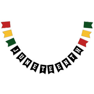 Juneteenth 1865 Freedom Black History Celebration Bunting