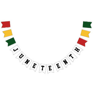 Juneteenth 1865 Freedom Black History Celebration Bunting