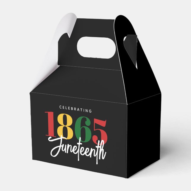 Juneteenth 1865 Freedom Black History Celebration Favour Box (Front Side)