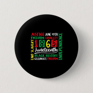 Juneteenth 1865 Freedom Celebration African Afro J 6 Cm Round Badge