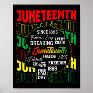 Juneteenth 1865 Freedom Day African June 19th Poster
