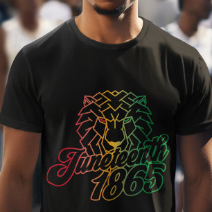 Juneteenth 1865 Geometric Lion T-Shirt