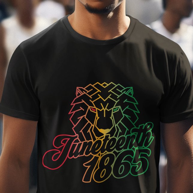 Juneteenth 1865 Geometric Lion T-Shirt (Creator Uploaded)