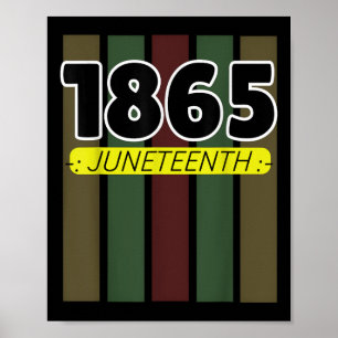 Juneteenth 1865 Graphic Tee For Kids Man Woman Poster