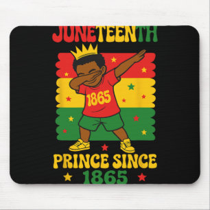Juneteenth 1865 Groovy Toddler Boy Dabbing Prince Mouse Pad