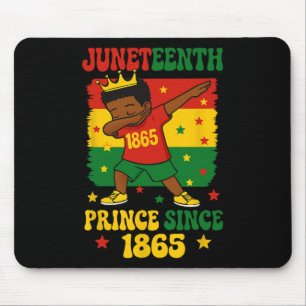 Juneteenth 1865 Groovy Toddler Boy Dabbing Prince Mouse Pad