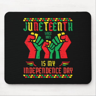 Juneteenth 1865 Independence Day Black Fists Men W Mouse Pad