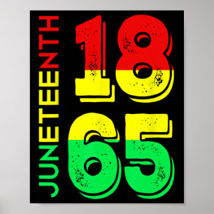 Juneteenth 1865 Independence Day Black Pride Poster