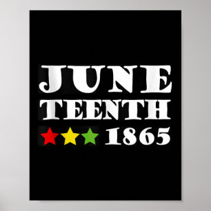 Juneteenth 1865 Independence Day Kids Boys African Poster