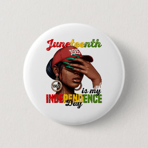 Juneteenth 1865 Is My Independence Day Black Afric 6 Cm Round Badge