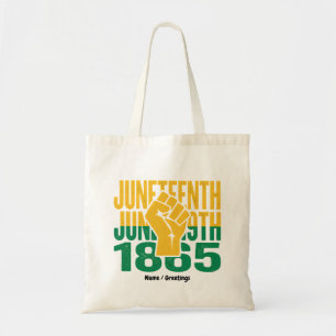 Juneteenth 1865 June 19th Black Freedom Graphic De Tote Bag