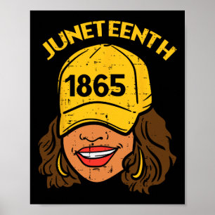 Juneteenth 1865 June 19th Woman Black Pride Africa Poster