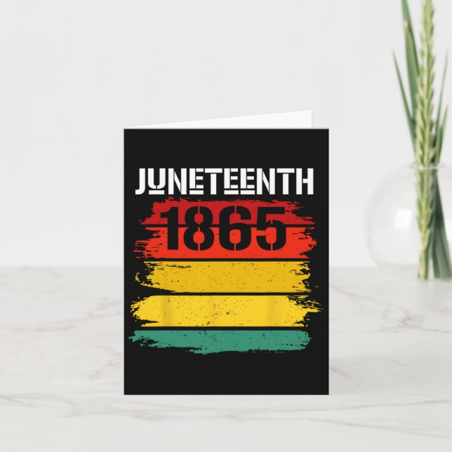 Juneteenth 1865 Juneteenth Black Freedom Day Flag  Card (Front)
