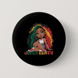 Juneteenth 1865 Juneteenth Black Queen Juneteenth 6 Cm Round Badge