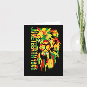 Juneteenth 1865 King Black Lion For Men Card