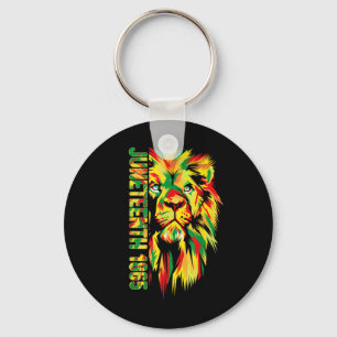 Juneteenth 1865 King Black Lion For Men Key Ring