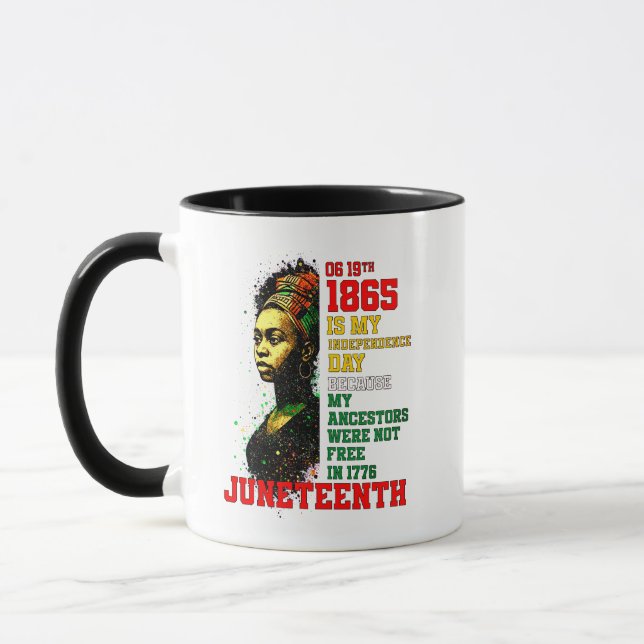 Juneteenth 1865 My Independence Day Pan-African Mug (Left)