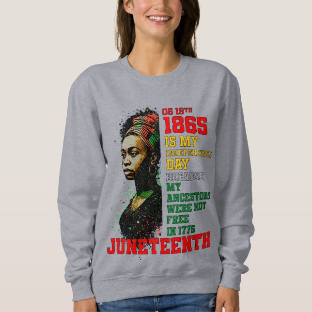 Juneteenth 1865 My Independence Day Pan-African Sweatshirt (Front)
