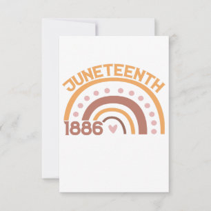 Juneteenth 1865 Rainbow Black History Month GIft  Thank You Card