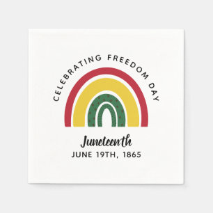 Juneteenth 1865 Rainbow Celebrating Freedom Day Napkin