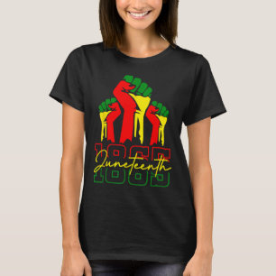 Juneteenth 1865 Raised Fist Freedom Black Bride Me T-Shirt