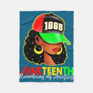 Juneteenth 1865 remembering ancestors black pride fleece blanket