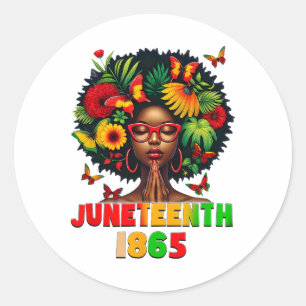 Juneteenth 1865 Shirts Women Celebrating Black Fre Classic Round Sticker