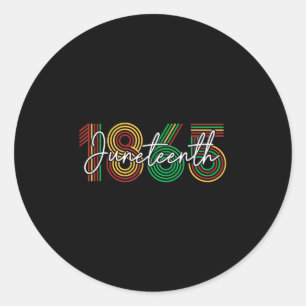 Juneteenth 1865 Shirts Women Men June 19th 1865 Fr Classic Round Sticker