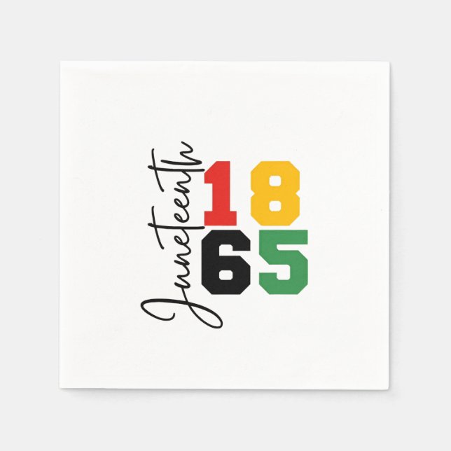 Juneteenth 1865 The Real Independence Day Napkin (Front)