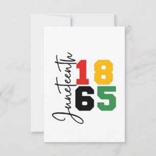 Juneteenth 1865 The Real Independence Day Thank You Card